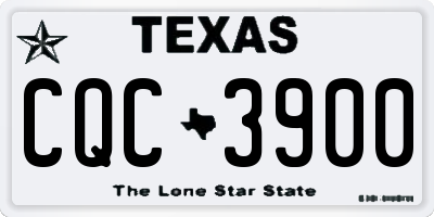 TX license plate CQC3900