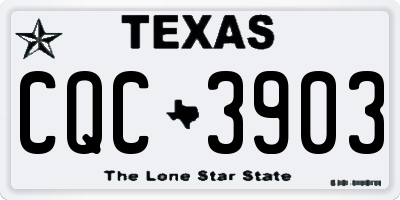 TX license plate CQC3903