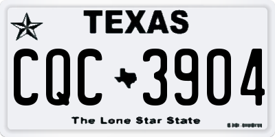 TX license plate CQC3904