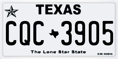 TX license plate CQC3905