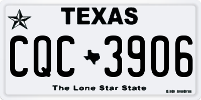 TX license plate CQC3906