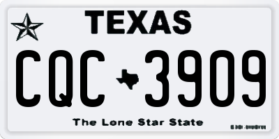 TX license plate CQC3909