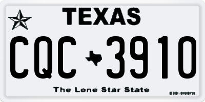 TX license plate CQC3910