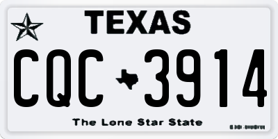TX license plate CQC3914