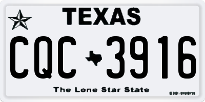 TX license plate CQC3916