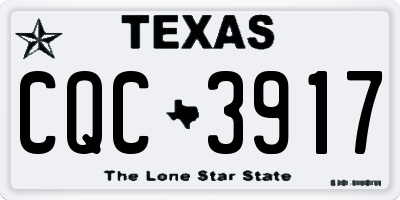 TX license plate CQC3917