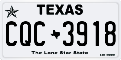 TX license plate CQC3918