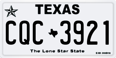 TX license plate CQC3921