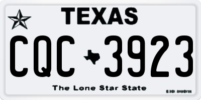 TX license plate CQC3923