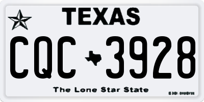 TX license plate CQC3928