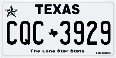 TX license plate CQC3929