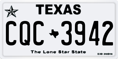 TX license plate CQC3942