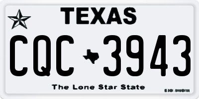TX license plate CQC3943