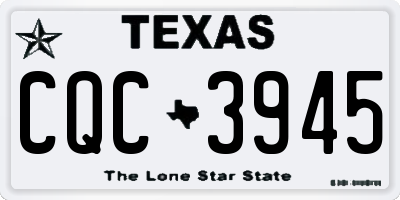 TX license plate CQC3945