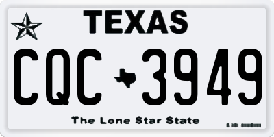 TX license plate CQC3949