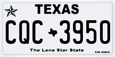 TX license plate CQC3950