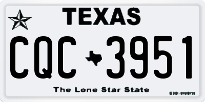 TX license plate CQC3951
