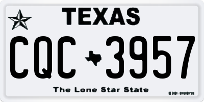 TX license plate CQC3957