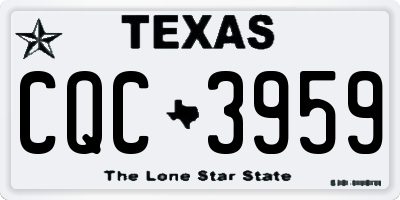 TX license plate CQC3959