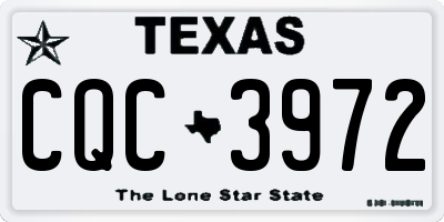 TX license plate CQC3972
