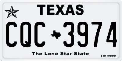 TX license plate CQC3974