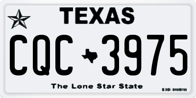 TX license plate CQC3975