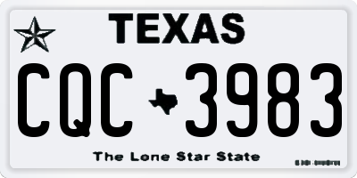 TX license plate CQC3983