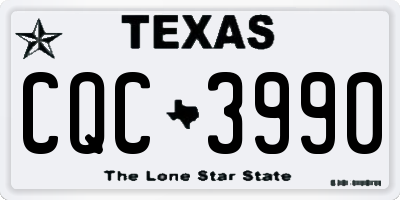 TX license plate CQC3990