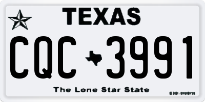 TX license plate CQC3991