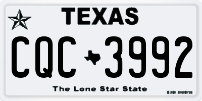 TX license plate CQC3992