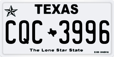 TX license plate CQC3996