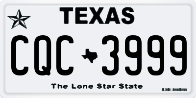 TX license plate CQC3999