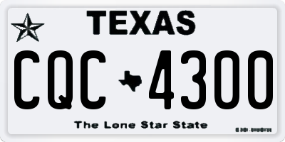 TX license plate CQC4300