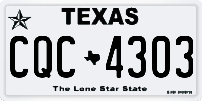 TX license plate CQC4303