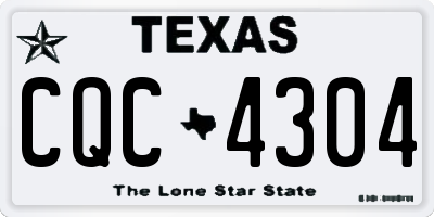 TX license plate CQC4304