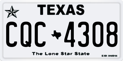 TX license plate CQC4308