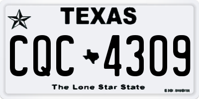TX license plate CQC4309