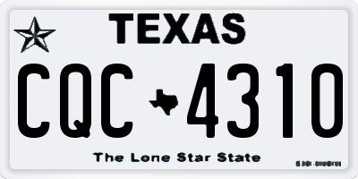 TX license plate CQC4310
