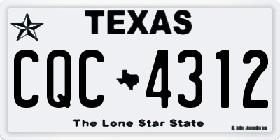 TX license plate CQC4312