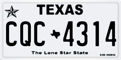 TX license plate CQC4314