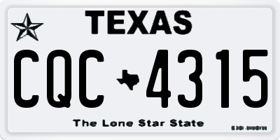 TX license plate CQC4315