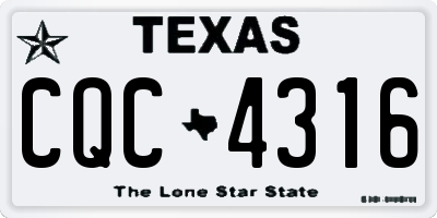 TX license plate CQC4316
