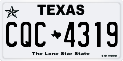 TX license plate CQC4319