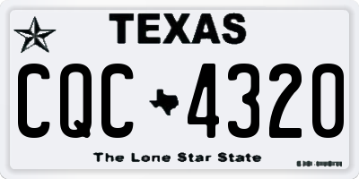 TX license plate CQC4320