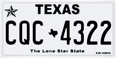 TX license plate CQC4322