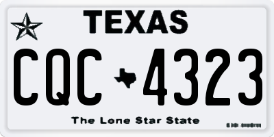 TX license plate CQC4323