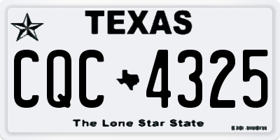 TX license plate CQC4325