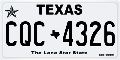 TX license plate CQC4326