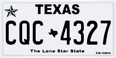 TX license plate CQC4327