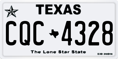 TX license plate CQC4328
